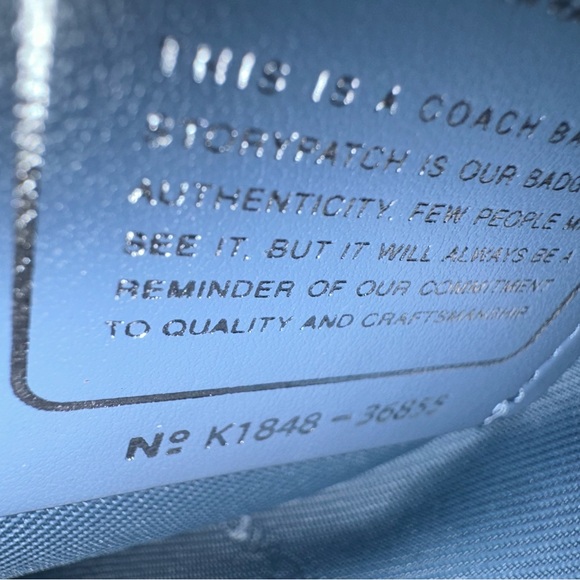 New With Tags COACH FULL PRICE Turnlock Edie Shoulder Bag Slate Blue Retail $395 - Picture 5 of 11